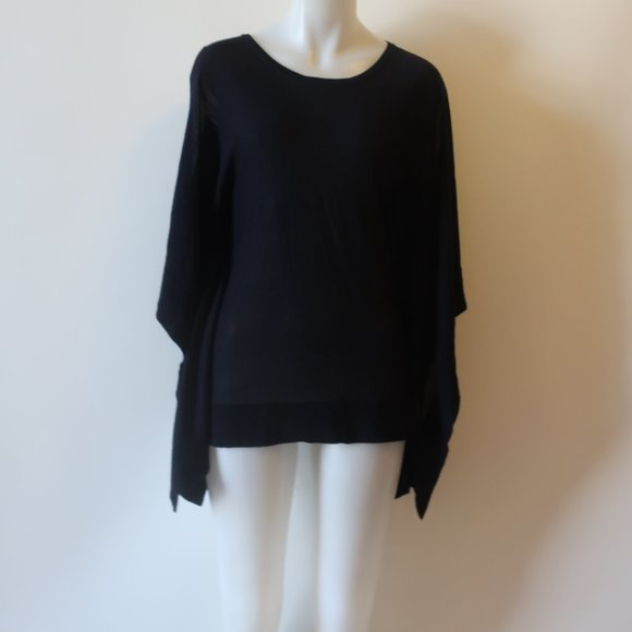 NWT Womens Michael Michael Kors Navy Blue Silk Cashmere Blend Knit Sweater XS * - Picture 1 of 15